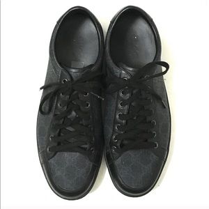 Gucci Men’s Black Supreme GG Brooklyn Sneakers